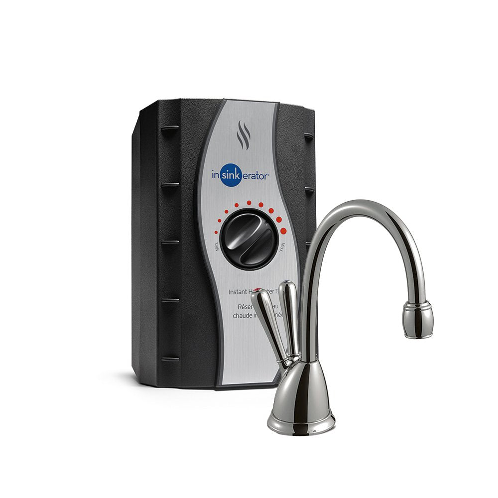 InSinkErator View Instant Hot Water Dispenser System - Faucet & Tank, Satin Nickel, H-View-SN 14.6 x 10 x 8.4 inches