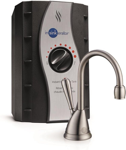 InSinkErator View Instant Hot Water Dispenser System - Faucet & Tank, Satin Nickel, H-View-SN 14.6 x 10 x 8.4 inches
