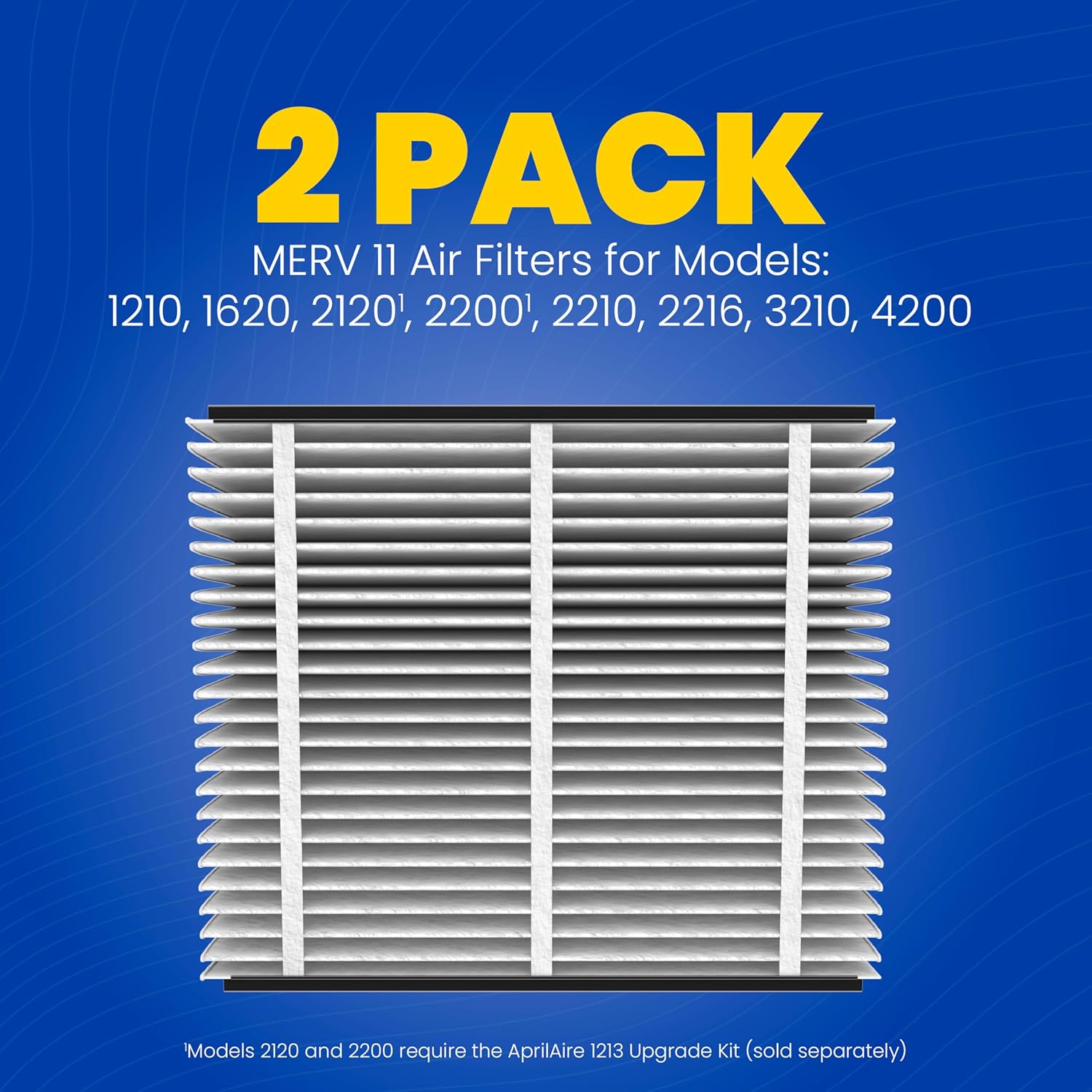 AprilAire 210 Replacement Filter for AprilAire Whole House Air Purifiers - MERV 11, Clean Air & Dust, 20x25x4 Air Filter (Pack of 2)