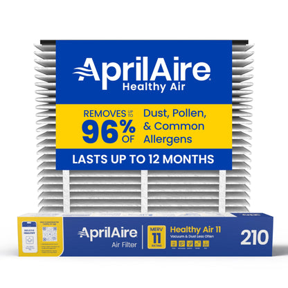 AprilAire 210 Replacement Filter for AprilAire Whole House Air Purifiers - MERV 11, Clean Air & Dust, 20x25x4 Air Filter (Pack of 2)