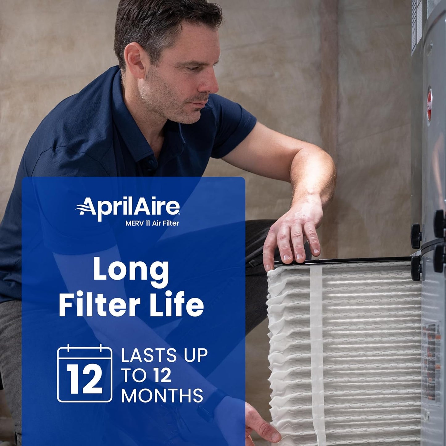 AprilAire 210 Replacement Filter for AprilAire Whole House Air Purifiers - MERV 11, Clean Air & Dust, 20x25x4 Air Filter (Pack of 2)