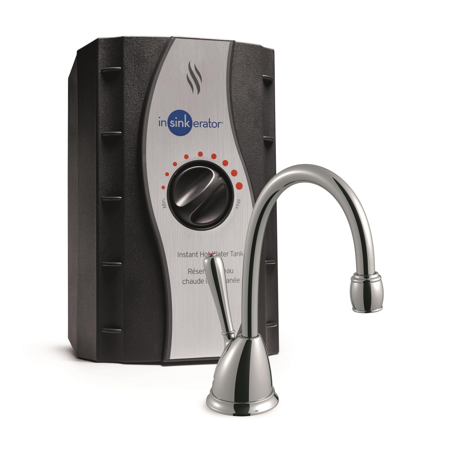 InSinkErator View Instant Hot Water Dispenser System - Faucet & Tank, Satin Nickel, H-View-SN 14.6 x 10 x 8.4 inches