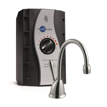 InSinkErator View Instant Hot Water Dispenser System - Faucet & Tank, Satin Nickel, H-View-SN 14.6 x 10 x 8.4 inches